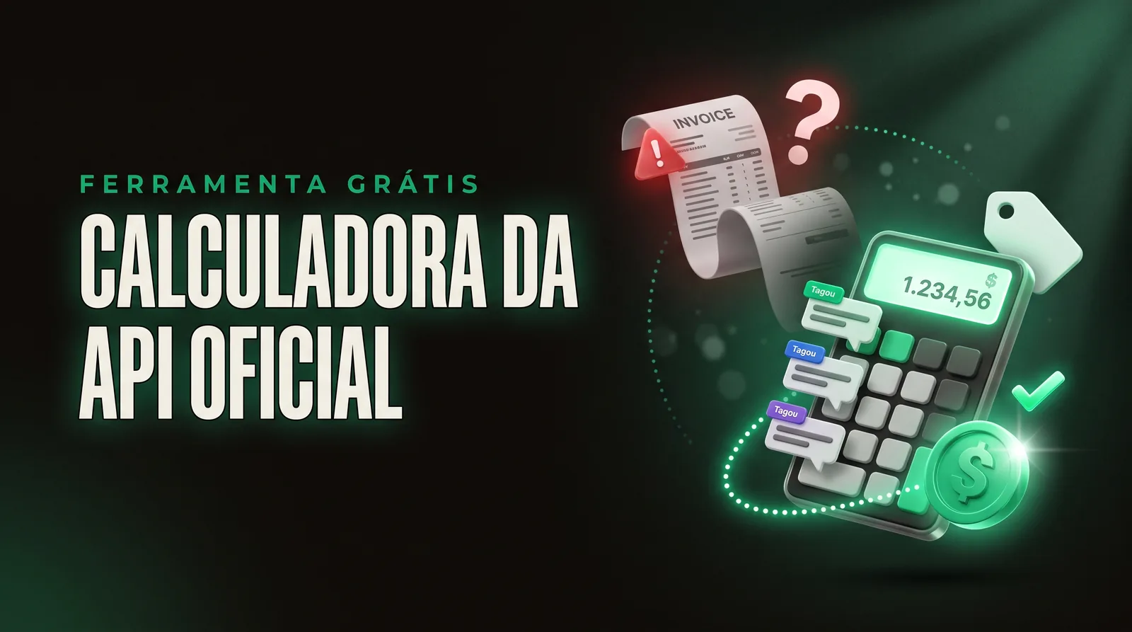 Capa da ferramenta Calculadora da API oficial do WhatsApp: orçamento por categoria de mensagem